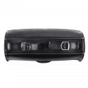 Motorcycle Saddlebags Side PU Leather Luggage Bag With Mounting Straps Black