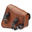 Motorcycle Saddlebags Tool Bag PU Leather Waterproof Brown Universal