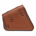 Motorcycle Saddlebags Tool Bag PU Leather Waterproof Brown Universal