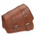 Motorcycle Saddlebags Tool Bag PU Leather Waterproof Brown Universal