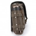 Motorcycle Studded Saddlebag pu leather Tool Panniers Bag W/ Fuel Oil Bottle Holder Motorbike