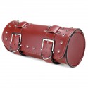 Motorcycle Tool Side Bag Luggage Saddlebag Brown PU Leather 31x13cm