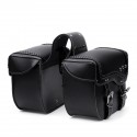 PU Leather Motorcycle Saddlebags Side Luggage Pannier Tool Storage Bag