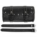 PU Leather Side Tool Box Hanging Saddlebag Black Motorcycle Universal