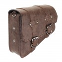 PU Leather Vintage Pannier Saddlebags Motorcycle Storage Pouch Left/Right Side