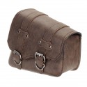 PU Leather Vintage Pannier Saddlebags Motorcycle Storage Pouch Left/Right Side