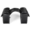 Pair Black PU Leather Motorcycle Modified Tool Bag Luggage Saddlebags For Harley