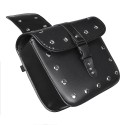 Pair Black PU Leather Motorcycle Modified Tool Bag Luggage Saddlebags For Harley