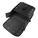 Pair Black PU Leather Motorcycle Modified Tool Bag Luggage Saddlebags For Harley