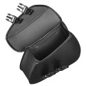 Pair Black PU Leather Motorcycle Universal Saddlebags Rider Motorbike Panniers Luggage