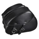 Pair Large Size Black PU Leather Motorcycle Tool Bag Luggage Saddlebags For Harley