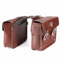 Pair PU Leather Motorcycle Side Tool Bag Luggage Saddlebags Universal