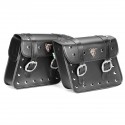 Pair PU Leather Motorcycle Side Tool Bag Luggage Saddlebags Universal