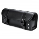 Universal Motorcycle Front PU Leather Fork Tool Bag Saddlebags Pouch Luggage