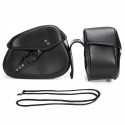 Universal Motorcycle PU Leather Small Saddlebags Side Storage Tool Bag For Harley