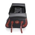 Universal Pair Motorcycle Saddlebags PU Leather Side Pouch Luggage Bicycle Tool Bag