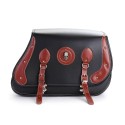 Universal Pair Motorcycle Saddlebags PU Leather Side Pouch Luggage Bicycle Tool Bag