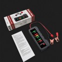 12V Car Battery Tester Digital Alternator Detector Mate Car Lighter Plug Diagnostic Tool with 6 LED Indicator