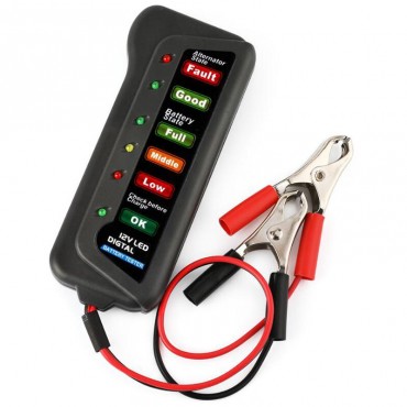 BST100 12V 6 LED Light For Vehicle Car Battery Tester Diagnostic Tool