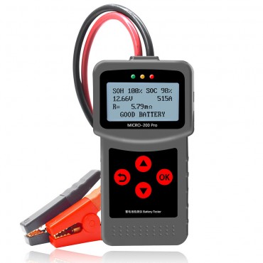 Micro-200 Pro 12V Car Motorcycle Battery Tester Digital Battery Analyzer Cranking Charging System Test