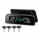 Car Tyre Pressure Monitor System Solar Power LCD Display Clock Time Display