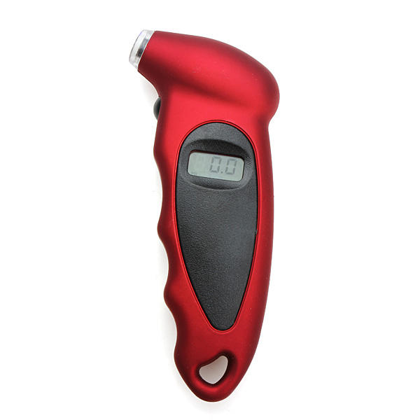Red LCD Digital Display Automobile Tire Pressure Gauge With Light