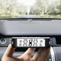 Solar Car Wireless USB Charging Tire Pressure Monitoring Temp Alarm System