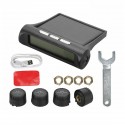 Solar Tire Pressure Monitor System 4 External Sensors For RV Truck Trailer