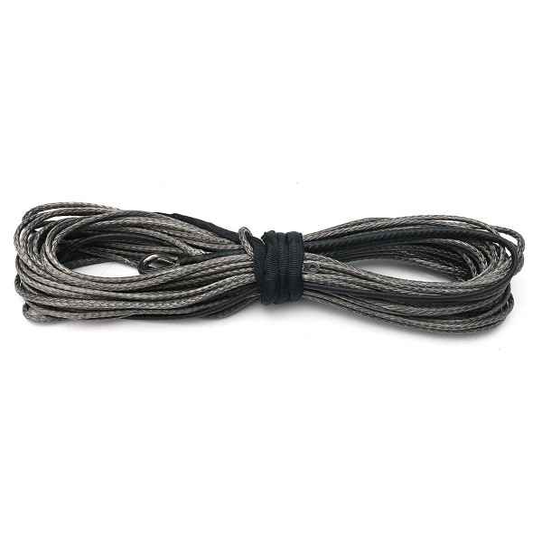 Grey 1/4 Inch 100ft Synthetic Winch Rope ATV Winch Cable Towing Rope