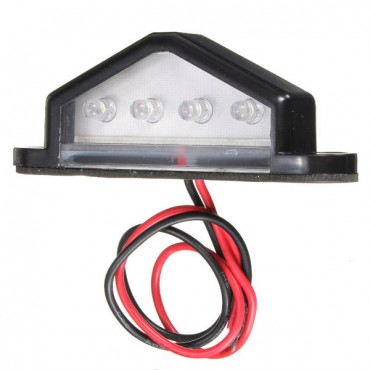 10-30V 4 LED Rear License Plate Light Lamp Truck Trailer Waterproof