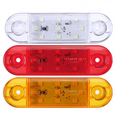 12/4/6/10X 9LED Dash ide Marker Lights Lamp 12V 24V Truck Trailer Caravan Lorry Van