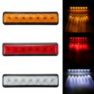 12V 0.12A 1.5W 7 LED Car Tail Light Turn Signal Brake Reversing Lamp Side Marker Light