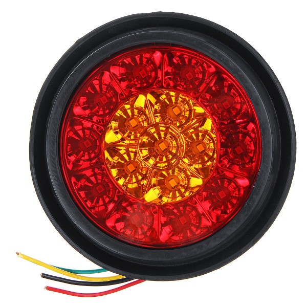 12V 16LED Turn Signal Light Brake Stop Tail Lamp Round For Truck Trailer Lorry