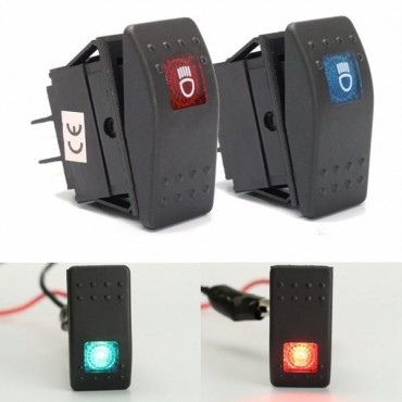 12V 20A SPST LED ON/OFF Illuminated Rocker Toggle Switch For Car Van Boat Marine