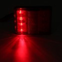 12V 8 LED Car Truck LED Rear Tail Brake Lights Warning Turn Signal Lamp Red+Yellow 2PCS for Lorry Trailer Caravans