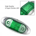 12V Waterproof Side Marker Clearance Lights 6 LED Warning Lamp Bulb