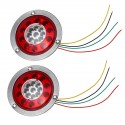 19 LED Truck Lorry Brake Lights Stop Turn Tail Lamp Stainless Steel Turn Signal Stop Lights