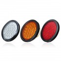 24 LED Red White Yellow Round Rear Tail Stop Light Brake Lamp Reflector for Truck Trailer Bus Boat