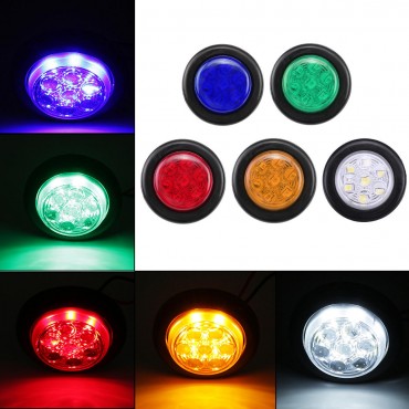 24V LED Mini Small Round Side Marker Light Truck Trailer RV Car Bullet Lamp