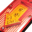 2PCS 12V LED Trailer Truck Rear Tail Brake Stop Turn Light Indicator Reverse Lamp