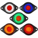 2PCS 24V 8LED 2 Color Trailer Side Marker Lights Truck Caravan Stop Indicator Lamp