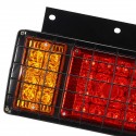 2PCS LED Tail Brake Lights Rear Turn Lamp for 24V Trailer Truck Caravans Boat