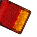 2Pcs LED Rear Tail Stop Light RED+Amber 24V/12-80V Waterproof IP65 for Trailer Truck ATV
