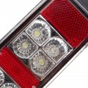 2pcs 12V 14LED Three Color Car Rear Tail Lights Bake Stop Turn Lamp for Tailer Truck Boat Caravans