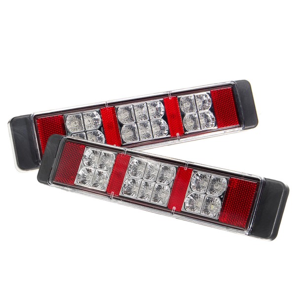 2pcs 12V 14LED Three Color Car Rear Tail Lights Bake Stop Turn Lamp for Tailer Truck Boat Caravans