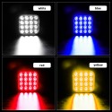 48W 16-LED Side Strobe Light Flash Light Aluminum White/Yellow/Red/Blue DC 12V-24V For Car SUV Vans Trucks