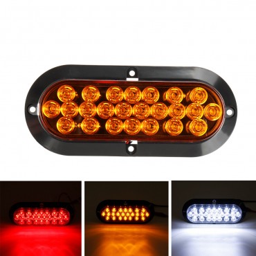 6 Inch 24LED Tail Light Side Marker Light Rear Turn Signal Indicator Brake Lamp For 12V Trailer Truck Caravan