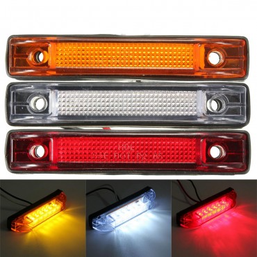 6 LED Clearance Side Marker Light Indicator Lamp Truck Trailer Lorry Van 12V 24V