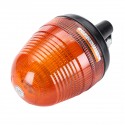 60 LED Rotating Flashing Light Amber Beacon DIN Pole Mount Tractor Warning Light Lamp 12/24V