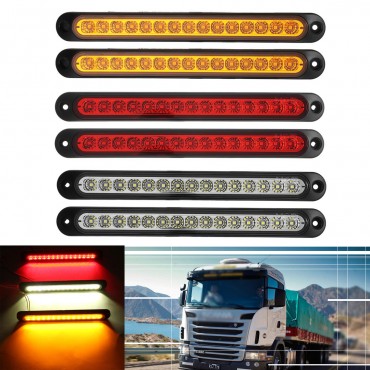 6Pcs 15LED Tail Light Ultra-slim Stop Reverse Turn Signal Lights 10-30V for Trailer Truck Caravan